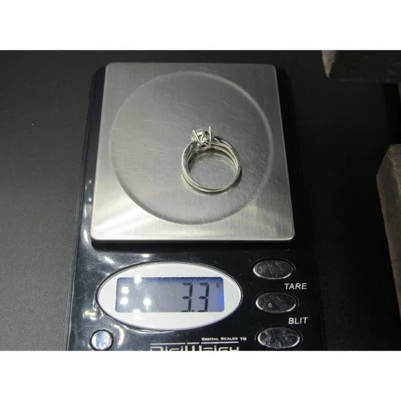 Size 6.25 Sterling Silver Round Cubic Zirconia With Channel Accents Band Ring - Picture 8 of 8